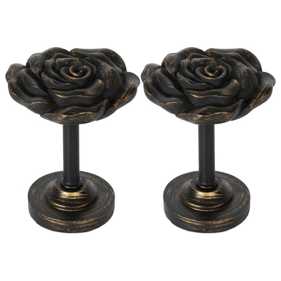 Urbanest Medallion Curtain Holdback – Elegant Drapery Tieback, Farmhouse Drapery Hardware for Stylish Window Treatments, 2 Pieces, Burnt Gold
