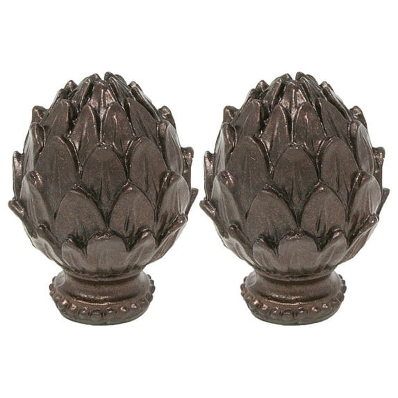 Urbanest Artichoke Lamp Finial – 2 Inch Tall, Oil-rubbed Bronze – Decorative Lamp Shade Finial for Table & Floor Lamps- 2 Pieces