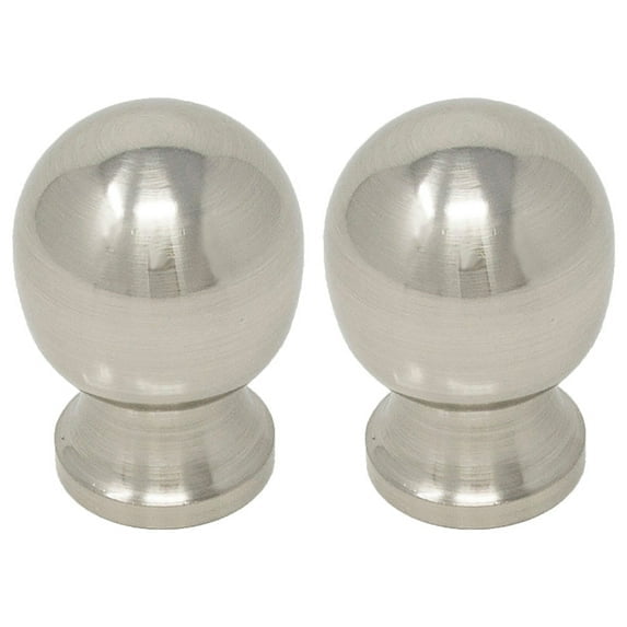 Urbanest Bola Lamp Finial – 1-13/16 Inch Tall, Brushed Nickel – Decorative Lamp Shade Finial for Table & Floor Lamps- 2 Pieces
