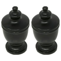 Urbanest Urbanest Set of 2 Deluxe Urn Lamp Finial, 1 7/8", Distressed Black