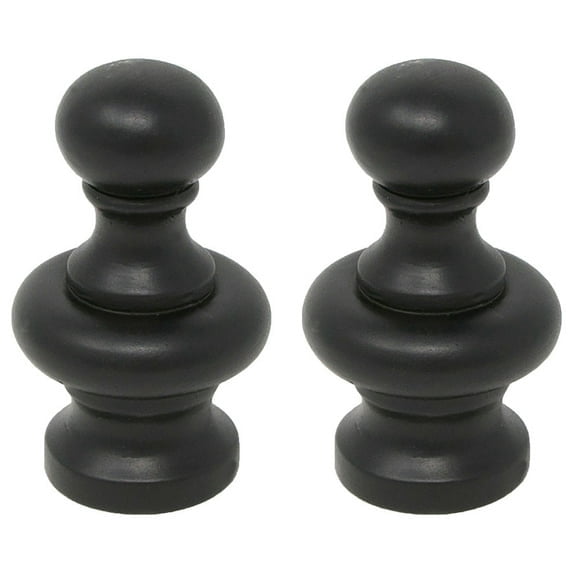 Urbanest Pawn Lamp Finial – 2 3/16 Inch Tall, Distressed Black – Decorative Lamp Shade Finial for Table & Floor Lamps- 2 Pieces