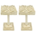 thumbnail image 1 of Urbanest Medallion Curtain Holdback – Elegant Drapery Tieback, Farmhouse Drapery Hardware for Stylish Window Treatments, 2 Pieces, Gilded French White, 1 of 2