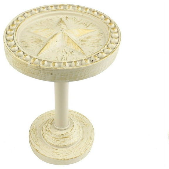 Urbanest Medallion Curtain Holdback – Elegant Drapery Tieback, Farmhouse Drapery Hardware for Stylish Window Treatments, 1 Piece, Gilded French White