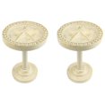 thumbnail image 1 of Urbanest Medallion Curtain Holdback – Elegant Drapery Tieback, Farmhouse Drapery Hardware for Stylish Window Treatments, 2 Pieces, Gilded French White, 1 of 2