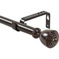 thumbnail image 1 of Urbanest Adjustable Single Curtain Rod Set Urn Finials – 1 -Inch Diameter, With Bronze Rod, 48–84 Inches, 1 of 6