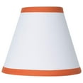 thumbnail image 1 of Urbanest White Cotton With Orange Trim Chandelier Lamp Shade, 3x6x5", 1 of 2