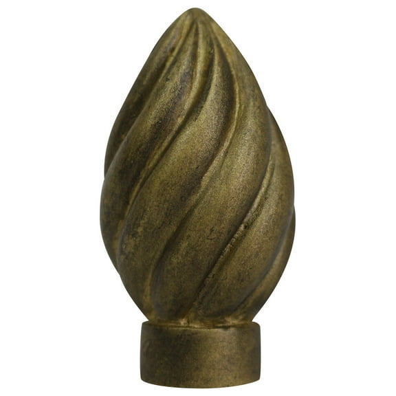 Urbanest Worcester Finial, 2 3/8" Tall, Antique Gold, Single