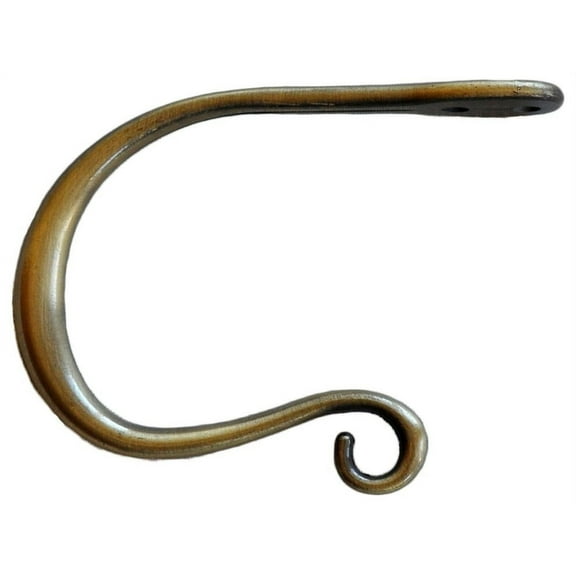 Urbanest Decorative Curtain Holdbacks for Drapes and Curtains, Classic Metal Drapery Tiebacks, Window Curtain Holdback Hooks, 1 Piece, Antique Brass