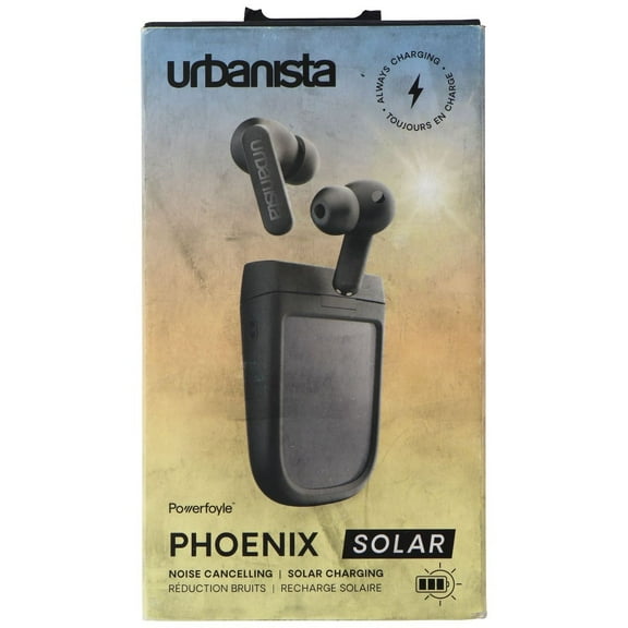 Urbanista Phoenix Solar Noise-Cancelling Solar Charging Headphones - Black