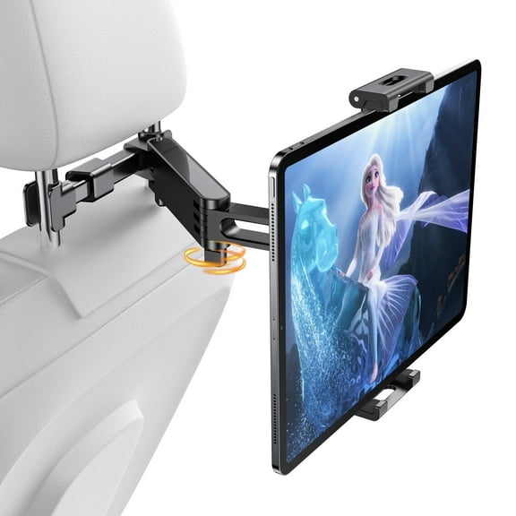 Urbanite Tablet Holder for Car Back Seat for iPad Holder, Compatible with All iPad Device Black
