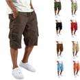 thumbnail image 1 of Urbanix Cargo Shorts for Men Classic Drawstring Hiking Shorts Elastic Waist Loose Fit Work Shorts Summer Pants with Multi -Pockets, 1 of 4