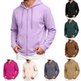 thumbnail image 1 of Urbanix Hoodie for Men Fashion Full Zip Long Sleeve Drawstring Sweatshirts Relaxed Hooded Sweatshirts Gym Work Clothes with Pockets, 1 of 5