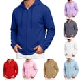 thumbnail image 1 of Urbanix Men Hoodie Casual Full Zip Long Sleeve Drawstring Jacket Athletic Lined Sweatshirts Warm Work Clothes with Multi-Pockets, 1 of 5