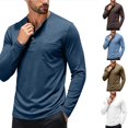 thumbnail image 1 of Urbanix Men's Henley Shirts Fashion Long Sleeve Sport T-Shirts Comfy Henley Neck Collared Golf Shirt Gym Collared Golf Shirt with Pocket, 1 of 5