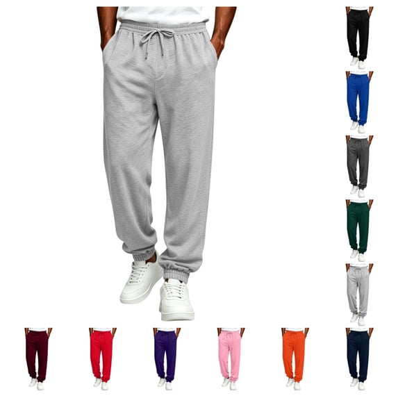 Urbanix Men's Sweatpants Fashion Casual Fleece Joggers Pants Winter Warm Baggy Elastic Waist Drawstring Athletic Sweatpants