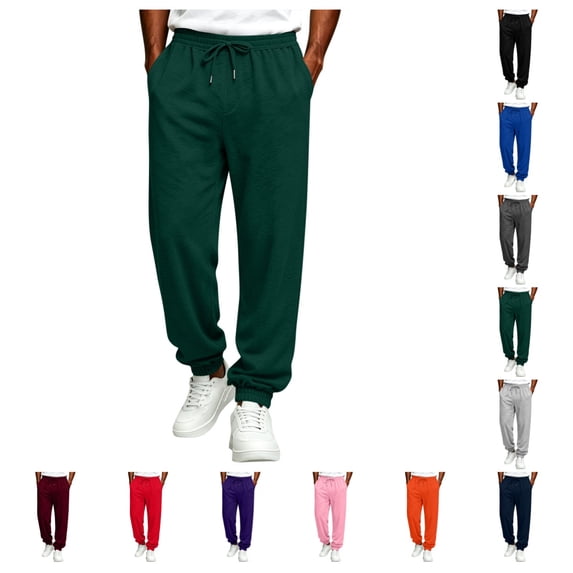Urbanix Men's Sweatpants Fashion Casual Fleece Joggers Pants Winter Warm Baggy Elastic Waist Drawstring Athletic Sweatpants