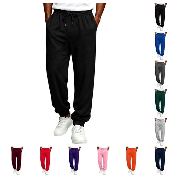 Urbanix Men's Sweatpants Fashion Casual Fleece Joggers Pants Winter Warm Baggy Elastic Waist Drawstring Athletic Sweatpants