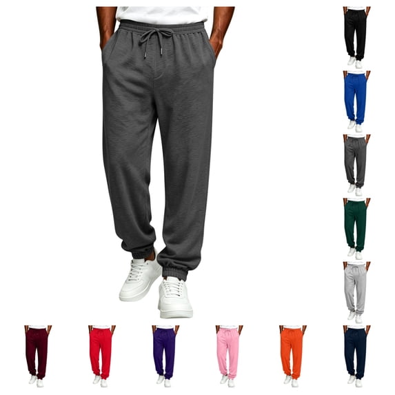 Urbanix Men's Sweatpants Fashion Casual Fleece Joggers Pants Winter Warm Baggy Elastic Waist Drawstring Athletic Sweatpants