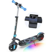 Urbanmax Electric Scooter for Kids, 180W Motor 10mph Speed Electric Scooter with Adjustable Handlebar and LED Lights - Blue