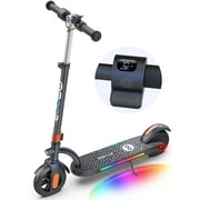 Urbanmax Electric Scooter for Kids, 180W Motor 10mph Speed Electric Scooter with Adjustable Handlebar and LED Lights - Gold