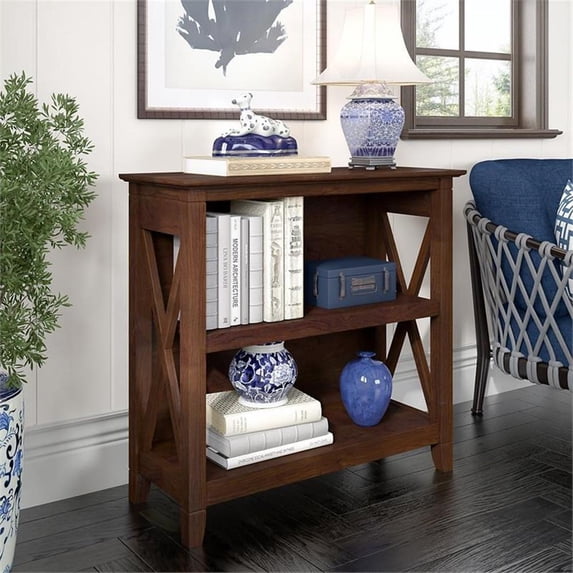 Urbanpro Small 2 Shelf Bookcase in Bing Cherry - Engineered Wood