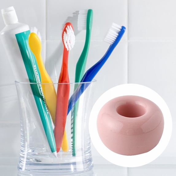 Urbanstrive Mini Ceramic Toothbrush Holder for Bathroom Counter,Urbanstrive Sleek Mini Ceramics Toothbrush Holder Stand for Bathroom Vanity Countertops,