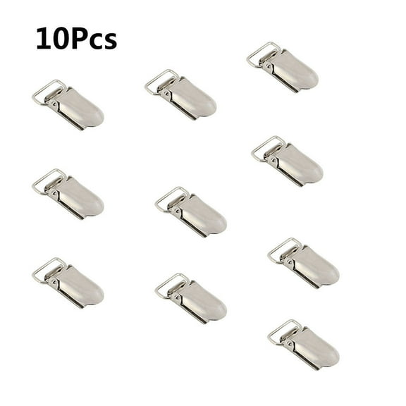 Urbanw 10Pcs Pacifier Clip, Pacifier Suspender Clips, Pacifier Clips for Making Pacifier Holders Bib Clips Toy Holder