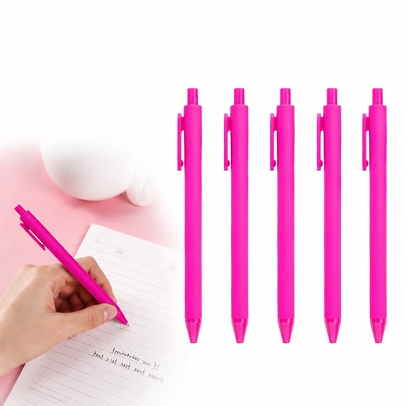 Urbanw 5Pcs Ballpoint Pens, Retractable Writing Pens, 1.0mm Medium Point Pens, Comfortable Grip Pens, Smooth Ink Pens for Daily Writing, #03
