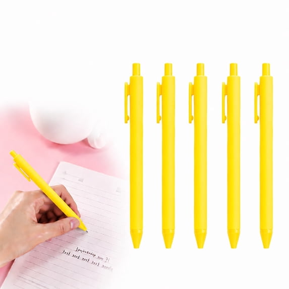 Urbanw 5Pcs Ballpoint Pens, Retractable Writing Pens, 1.0mm Medium Point Pens, Comfortable Grip Pens, Smooth Ink Pens for Daily Writing, #09
