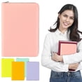 thumbnail image 1 of Urbanw A5 Multifunctional Zipper Notebook, Lined Journal Notebook, PU Leather Notebook With 200 Pages Lined Paper Document Organizer Pink 1Pcs, 1 of 6
