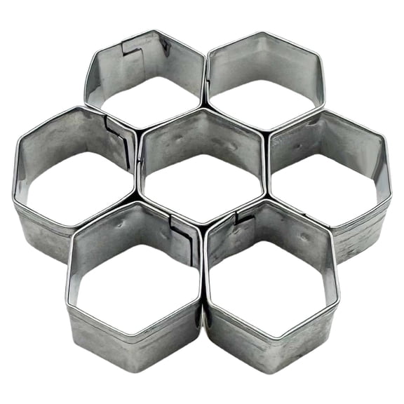 Urbanw Large Honeycomb Pattern Cookie Cutter Set, 1.2-Inch Non-Stick Dough Stainless Steel Baking Mold for Biscuits, Pastries - 1 Piece
