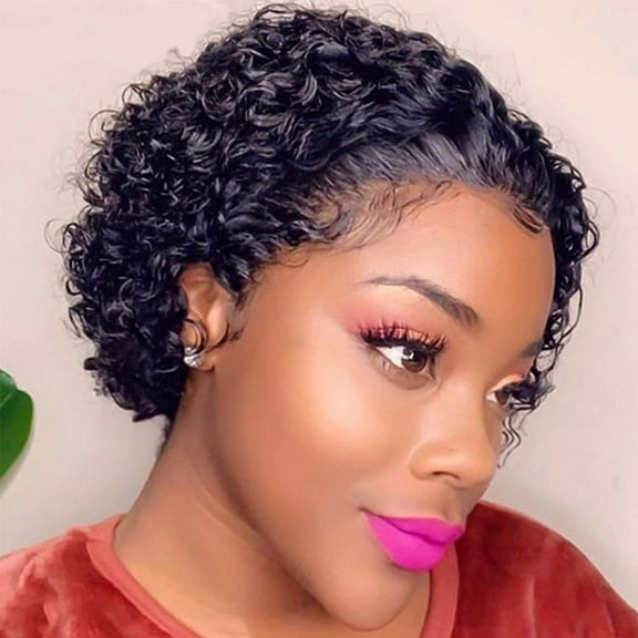 Urbeauty Pixie Cut Lace Front Wigs human hair Short Wigs for Black Women Human Hair Short Curly Human Hair Wigs Pre Plucked With Hand Tied Hairline
