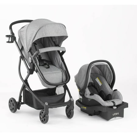 Urbini Omni Plus 3 in 1 Travel System, Special Edition, Heather Grey