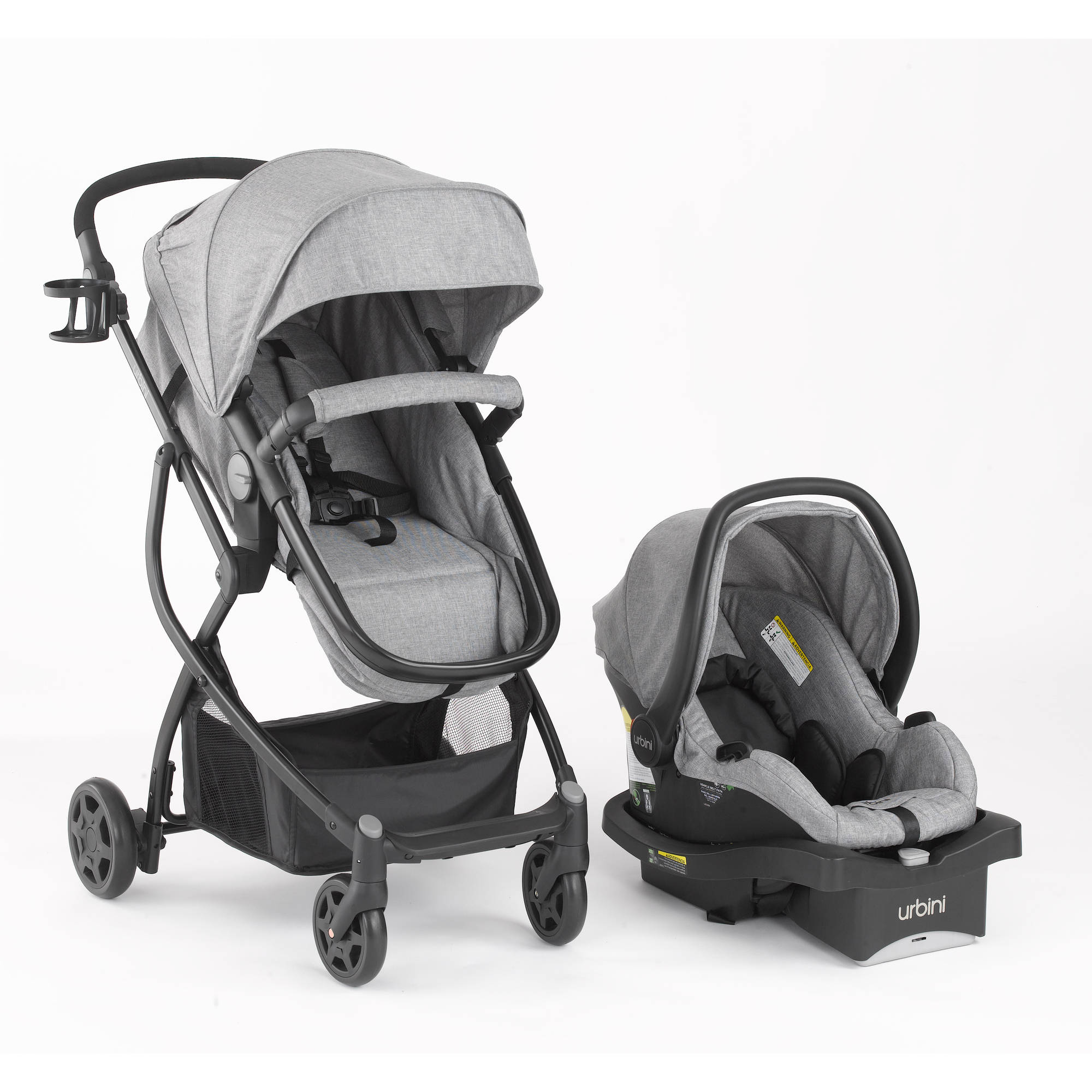 Urbini Omni Plus 3 in 1 Travel System, Special Edition, Heather Grey - image 1 of 4