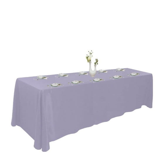 Urby 1pcs Lavender Extra Large Rectangle Tablecloth Linen for 8ft Folding Fable atWedding, Party and Events