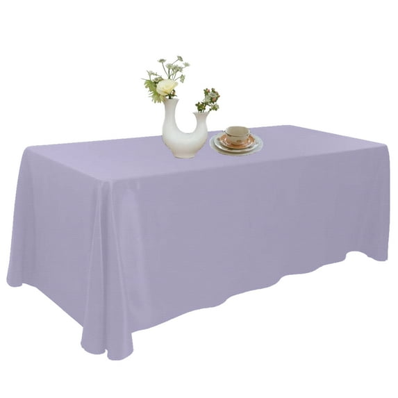 Urby 1pcs Lavender Rectangle Tablecloth Linen for Wedding, Party and Events