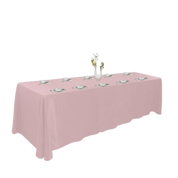Urby 1pcs Pink Extra Large Rectangle Tablecloth Linen for 8ft Folding Fable, 90" x 156"