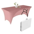 thumbnail image 1 of Urby 1pcs Pink Spandex Open Back Tablecloth Cover for 6ft Folding Table for Events, 1 of 6