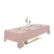 Urby 1pcs Pink Rectangle Tablecloth Linen for Kitchen, Dining and Party