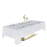 Urby 1pcs White Rectangle Tablecloth Linen for Dining, Party and Events