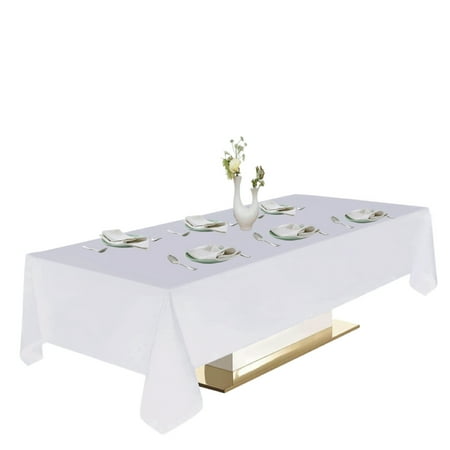 Urby 1pcs White Rectangle Tablecloth Linen for Dining, Party and Events