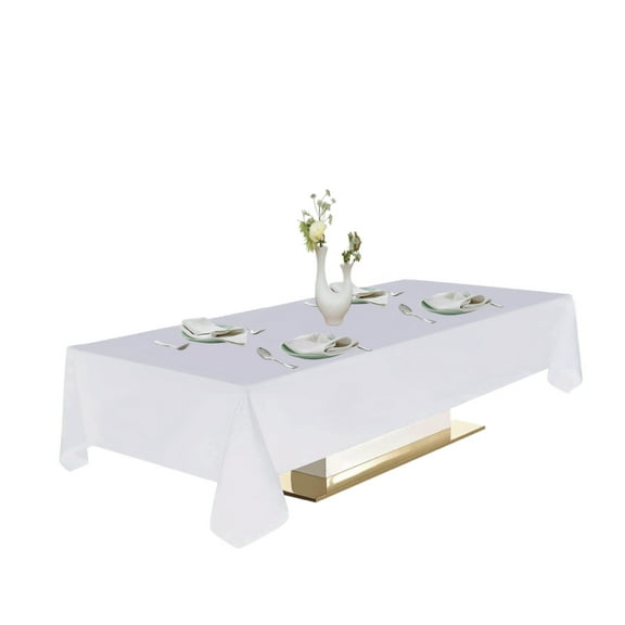 Urby 1pcs White Rectangle Tablecloth Linen for Kitchen, Dining and Party