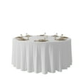 thumbnail image 1 of Urby 1pcs White Round Tablecloth Linen for Dining, Party and Events,120inch, 1 of 6