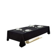 Urby Black Tablecloth for 4-6ft Rectangle Tables That Seats 4-6 Person54x72