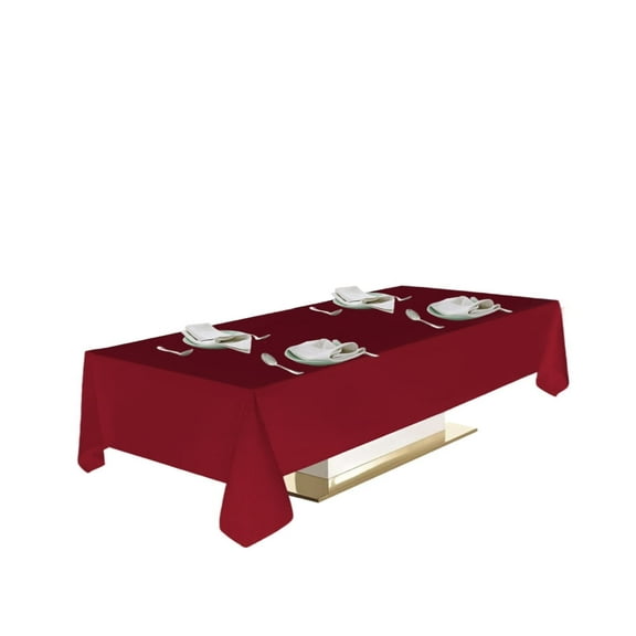 Urby Burgundy Tablecloth for 4-6ft Rectangle Tables That Seats 4-6 Person,60'' x 60''