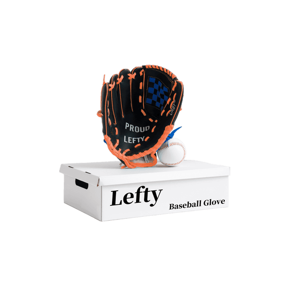 Urby Left Handed Baseball Glove, Left Handed T Ball Glove for Lefty, Left Hand Throw Only.Black & Blue. 10.5in. Age 4-7