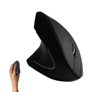 Urby Left Handed Mouse, Vertical Left Handed Ergonomic Wireless Mouse, Ideal for Lefty Users, Gaming & Office Use. Black