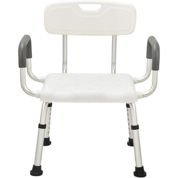 Urby Plus Size 24in Extra Wide Shower Seats for Adults with Arms & Back, Semi Pre-Assembled Bath Chairs for Seniors