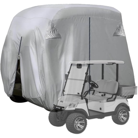Urby Waterproof Golf Cart Covers 2 Passenger, Aluminum Based Club Car Cover Universal Fits for Club Car, Ezgo, Yamaha & Most Brand