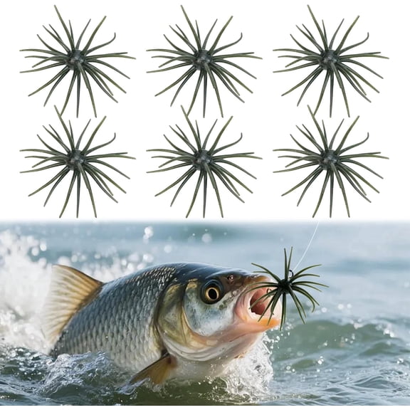 Urchin Fishing Bait, 2.7"/4.3" Floating Urchin Bait with Reflective Spots, Soft Tentacle Creature Lure for Sea, Slow Sinking